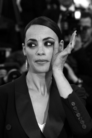BLACK AND WHITE VERSIONArgentinian-born French actress Berenice Bejo wipes a tear away on May 17, 2013 as she arrives for the screening of the film "The Past" presented in Competition at the 66th edition of the Cannes Film Festival in Cannes. Cannes, one of the world's top film festivals, opened on May 15 and will climax on May 26 with awards selected by a jury headed this year by Hollywood legend Steven Spielberg. AFP PHOTO / VALERY HACHE (Photo credit should read VALERY HACHE/AFP/Getty Images)