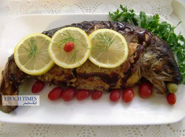 طرز پخت ماهی شکم پر برای شب عید