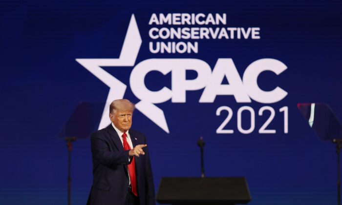 دونالد ترامپ، رییس جمهور سابق آمریکا در کنفرانس سالانه اقدام سیاسی محافظه کاران  (Joe Raedle/Getty Images)