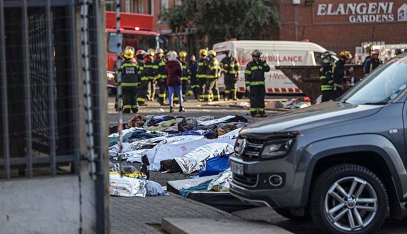 آتش سوری در ژوهانسبورگ آفریقای جنوبی