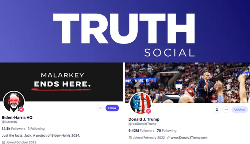 راه‌اندازی حساب کاربری ستاد انتخاباتی جو بایدن در در شبکه اجتماعی «Truth Social»