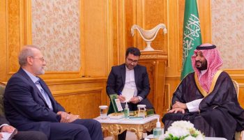علی لاریجانی، دبیر شورای عالی امنیت ملی جمهوری اسلامی، امروز در ریاض با محمد بن سلمان، ولیعهد و نخستوزیر عربستان سعودی، دیدار و گفتوگو کرد.