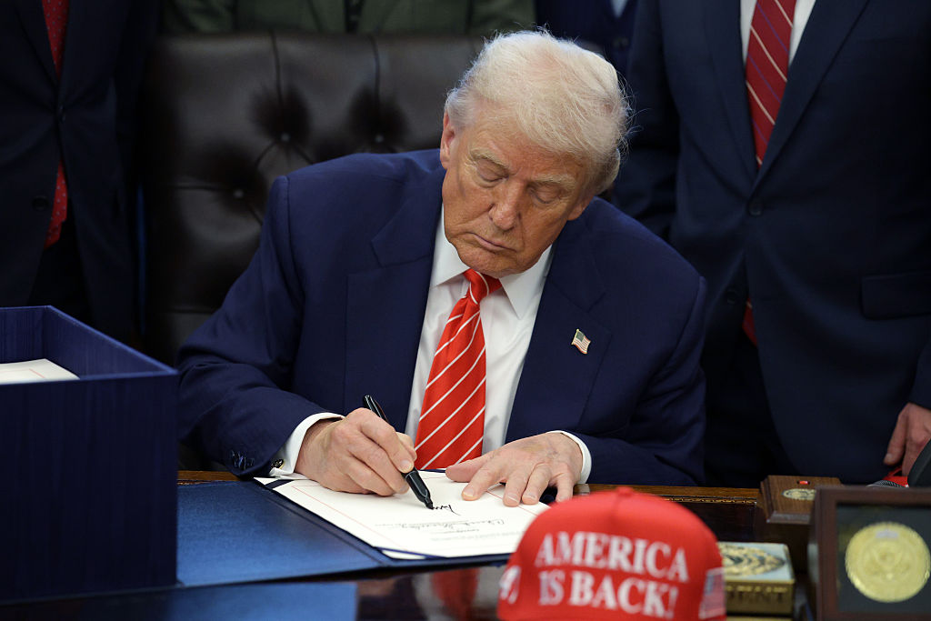 President Trump Holds Bill Signing In Oval Office