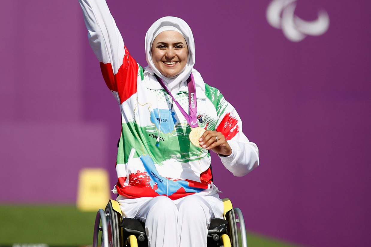 انگلستان- لندن، ۴ سپتامبر ۲۰۱۲، سال گذشته زهرا نعمتی در مسابقات پار‌‌‏المپیک لندن موفق به کسب مدال طلا گردید. (Harry Engels/Getty Images)