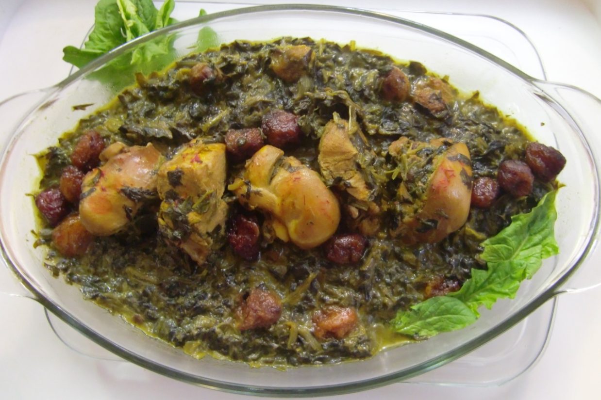 خورش آلو اسفناج