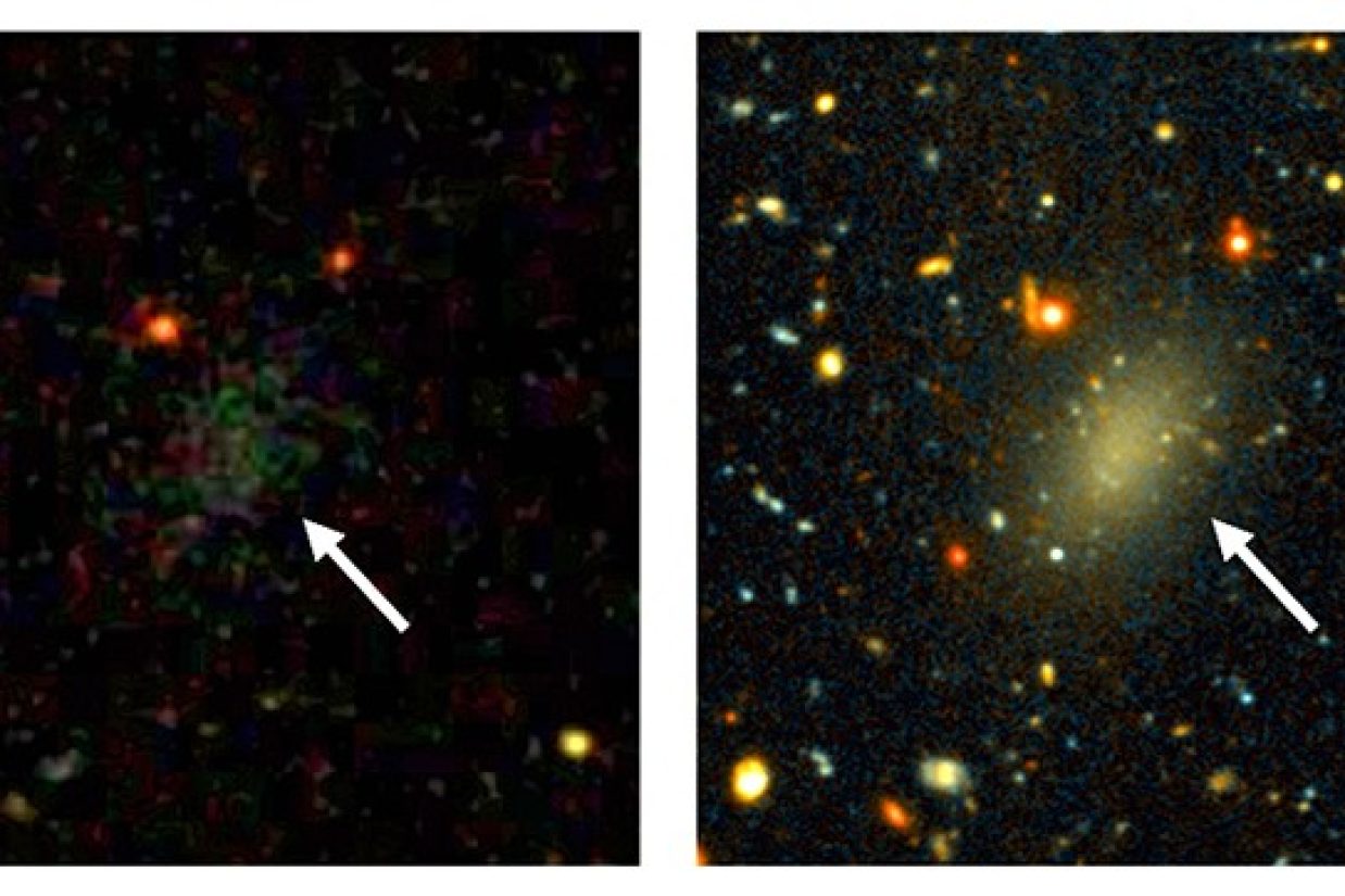 (Images by Pieter van Dokkum, Roberto Abraham, Gemini, Sloan Digital Sky Survey)