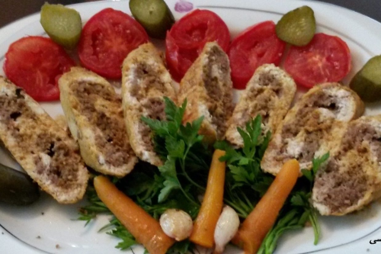 پخت رولت مرغ به همراه گوشت