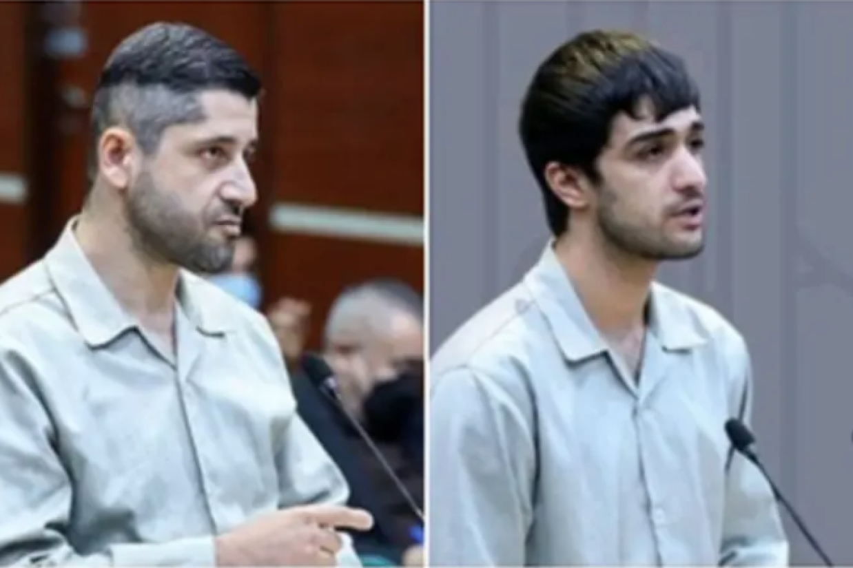 محمد مهدی کرمی (سمت راست) و محمد حسینی (سمت چپ)،دوتن از معترضانی که به‌دست حکومت اعدام شدند (Twitter)
