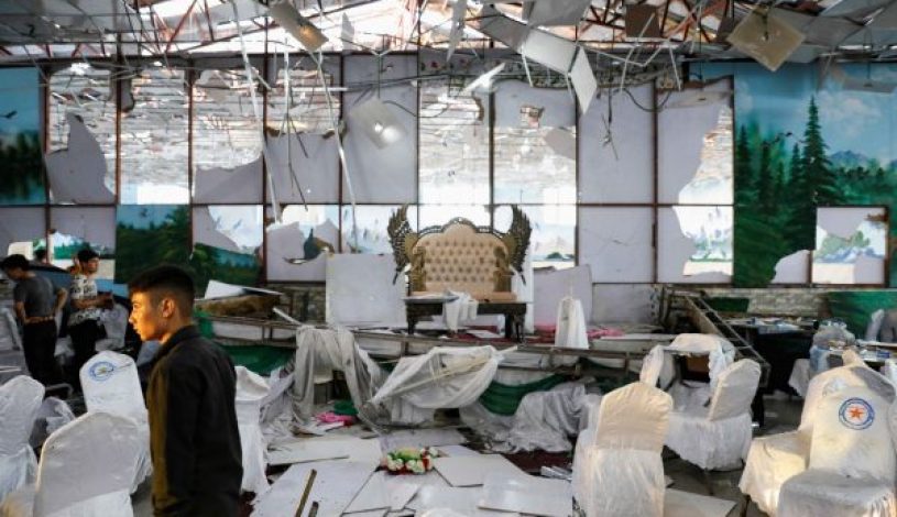 تالار عروسی در کابل یک روز پس از انفجار خونین . ۱۸ آگوست ۲۰۱۹ (REUTERS/Mohammad Ismail )