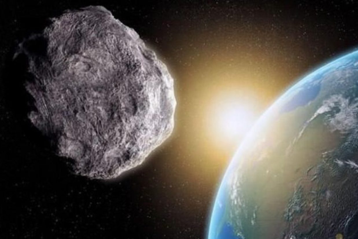 تصویری شماتیک و فرضی از نزدیک شدن سیارک به زمین (Nasa)