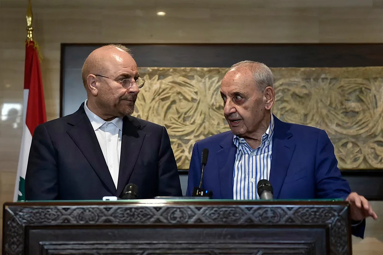 محمدباقر قالیباف در یک گفت‌وگوی تلفنی با نبیه بری، رئیس مجلس لبنان و سیاستمدار نزدیک به حزب‌الله گفت که آتش‌بس در لبنان به اندازه آتش‌بس در ایران برای ما حائز اهمیت است.