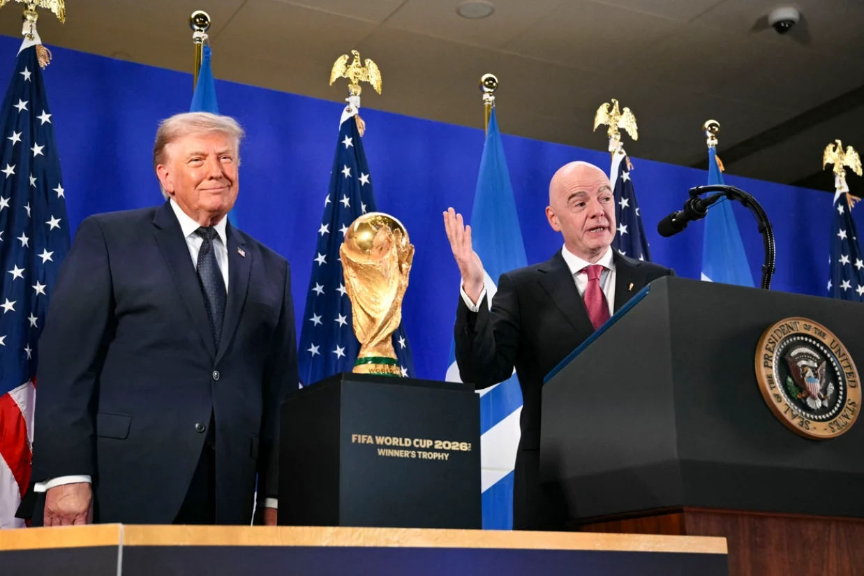 دونالد ترامپ و مدیر فیفا، اینفانتینو - Mandel Ngan/AFP via Getty Images