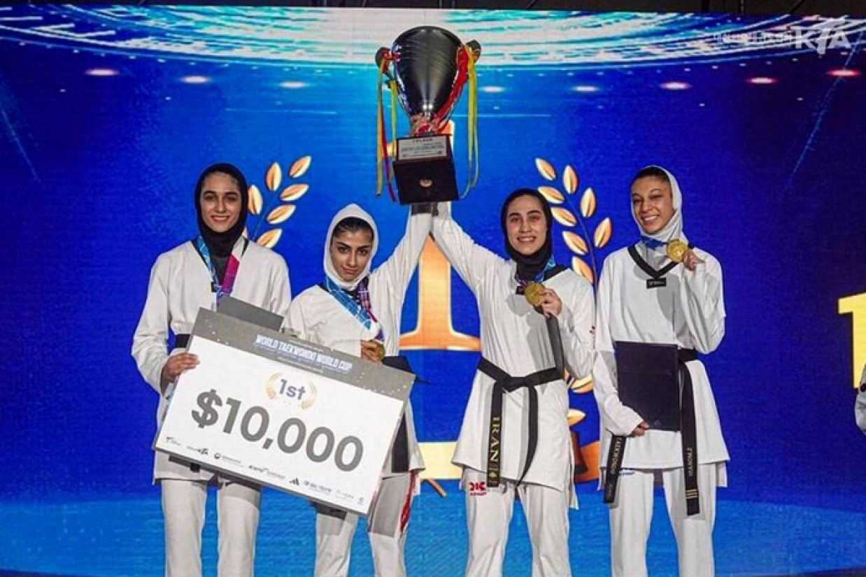 تیم ملی تکواندوی زنان ایران در فینال جام جهانی کره جنوبی مقابل مراکش به برتری رسید و برای نخستین بار موفق به کسب عنوان قهرمانی جام جهانی شد.