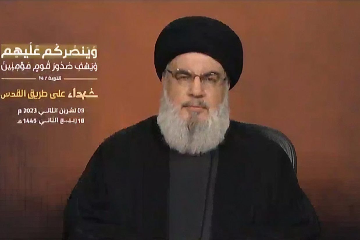حسن نصرالله، رهبر حزب‌الله مدعی شد که حزب‌الله از حمله حماس بی‌اطلاع بود.