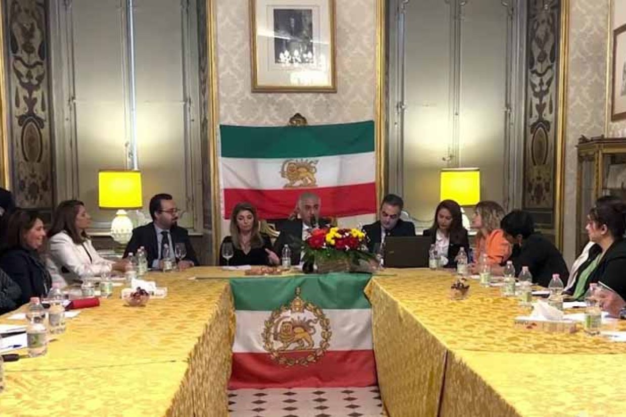 دیدار شاهزاده رضا پهلوی با تعدادی از ایرانیان ساکن ایتالیا